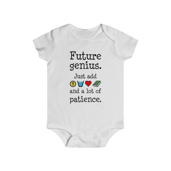 Future genius infant onesie - white